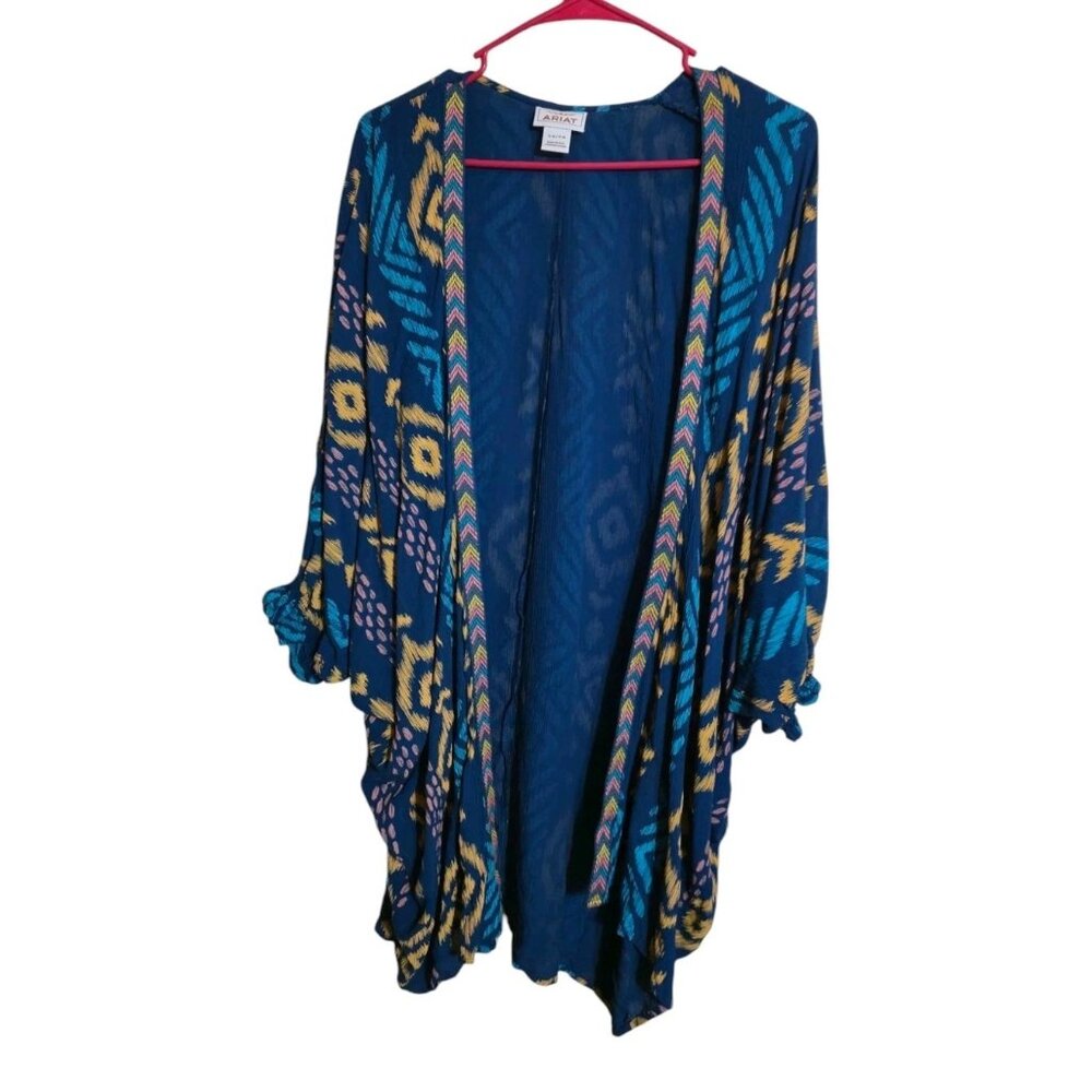 Ariat Wrap Women S/M Multicolor Ella Kimono Southwestern Boho Aztec Artsy
